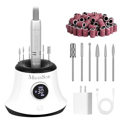 Image of MelodySusie Multifunctional Nail Drill SC320G with Bit & Handpiece Storage | 30000RPM,4000mAh Battery,8-12h Runtime,30 Speed Levels,LED Display,Nail Shaping,Gel Removal