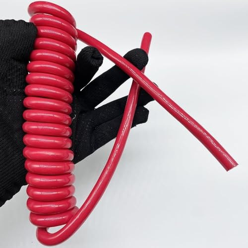 Câble enroulé droit extensible rouge pour atelier et studio créatif