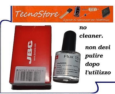 FLUSSANTE LIQUIDO 15 ml PER SMD PER SALDARE SALDATURA A STAGNO NO CLEAN JBC