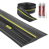 Universal Garage Door Bottom Threshold Seal Rubber Strip with Adhesives, DIY Weatherproof Weather St