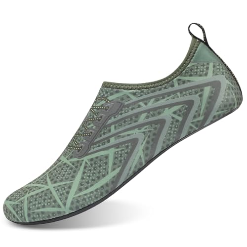Mens Womens Water Shoes Quick Dry Barefoot Shoes Non-Slip Aqua Socks for Beach Swim Camouflage Green2