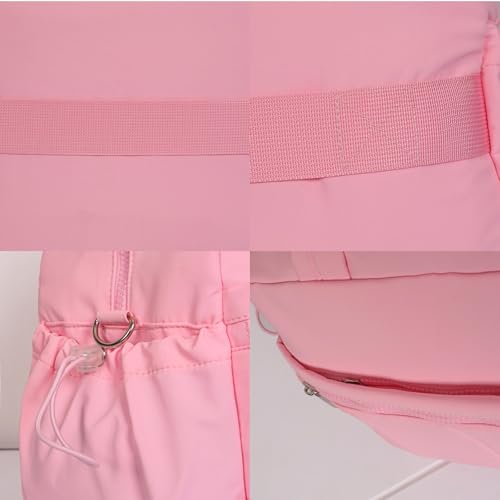 Large Gym Duffel Bag for Women, 28L Waterproof Travel Tote with Shoe Compartment, 8 Pockets, Detachable Shoulder Strap -Sports,Mother's Day gift Beach, Overnight Weekender (Pink, X-large)3