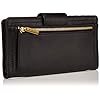 Fossil Women's Logan Leather Wallet RFID Blocking Tab Clutch, Black (Model: SL7830001)