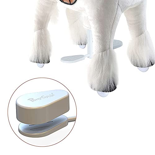 PonyCycle Offizielle Pedalauflage für Modell U Größe 3/4 Einhorn, Zebra und Schwarz Pferd, Kunststoff Pedale, 2 cm Erhöhung – Weiß