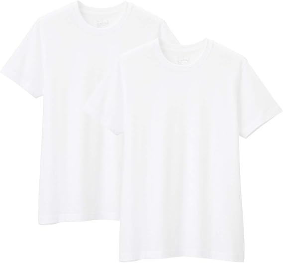 Amazon 無印良品 脇に縫い目がない 天竺編みクルーネック半袖tシャツ 2枚組 メンズ 白 日本 Xs 日本サイズxs相当 Tシャツ カットソー 通販