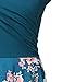 Birsppy Laksmi Elegant Dresses, Womens Casual Dress A Line Cap Sleeve V Neck (Medium, Multicolor Cyan)