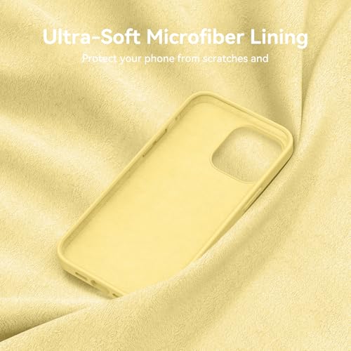 Evitez les rayures sur iPhone 14 Pro Max coque silicone jaune