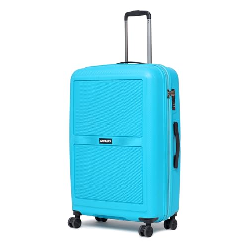 Image of ACEPACK Carbon 58 cm Small Cabin Size Hard-Sided Luggage Trolley Bag - Lightweight & Durable Polypropylene Suitcase with Anti-Theft Zipper & Number Lock for Travel (20, Teal)