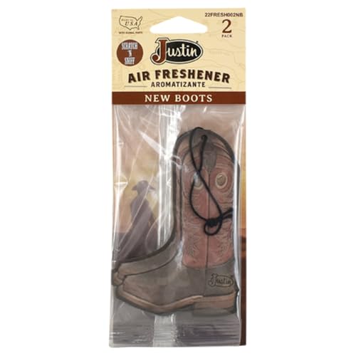Best Cover Scent for Boots: Top Picks for Hunters 15 Justin Air Freshener Boot Graphic, Hanging Scented Cardboard for Car, Home, and Office, Long-Lasting Fragrance, 4 Pack (2 Items per Pack), New Boots Scent