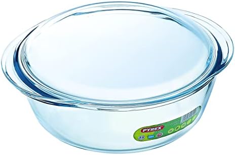 Casserole Ronde En Verre Fumé Vision Corning France 1,5L - Vintage Cuisine Française