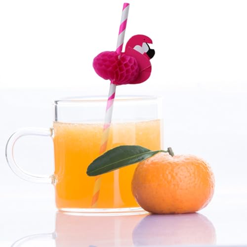 Pitillos decorativos de papel con flamenco 30 piezas miniatura 1