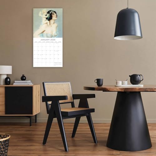 TGSC | Retro Pin Ups 2026 Calendar 16 Month (Sept 2025-Dec 2026) Family Square Wall Calendar 2026 UK | Planner with Large Grid for Home or Office Organisation - Art 2026/2025 Calendar UK - Image 4