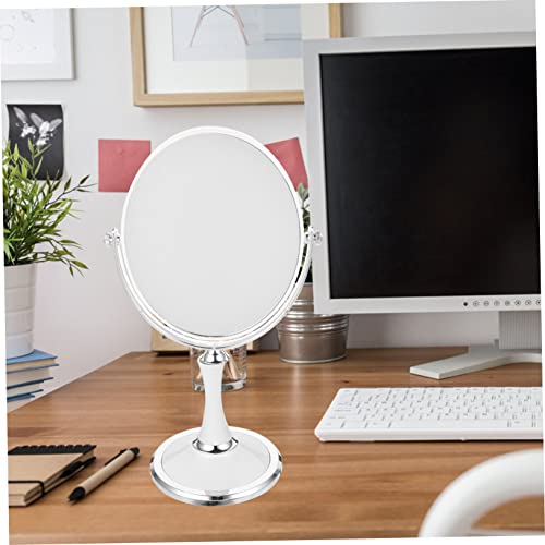 Espejo de maquillaje de mesa giratorio doble cara con aumento miniatura 4