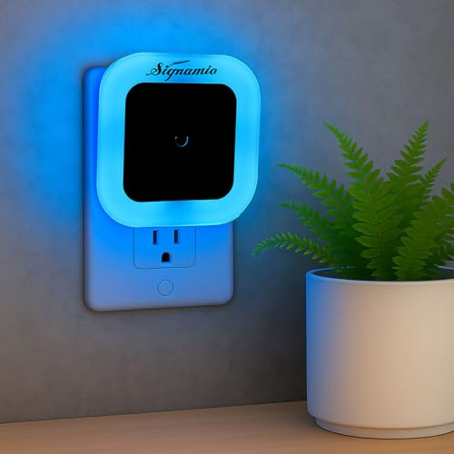 Image of Signamio 1 Pcs Sensor Light for Home Indoor - Smart Motion Sensor LED Light, Automatic On /Off Night Lamp, Energy-Saving 0.5W for Bedroom, Bedside, Home Use-Blue