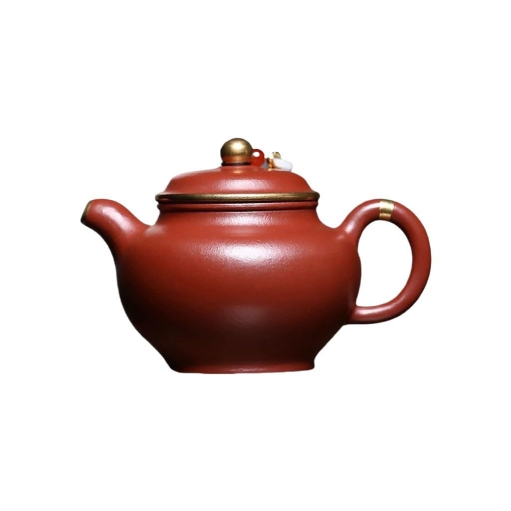 Czajniczek Fioletowy Dzbanek do herbaty Oryginalny Ruda pomarszczona czerwona glina inkrustowane złote czajniczek herbaciarnia zestaw do herbaty Kung Fu zaparzacz do herbaty