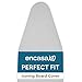 ENCASA Homes Metallised Ironing Board Cover 'Silver Super Luxury' with Foam + Felt PAD (Fits Wide Boards 18 x 49 inch) Heat Reflective, Scorch Resistant, Bungee Elasticated, 3 Fasteners