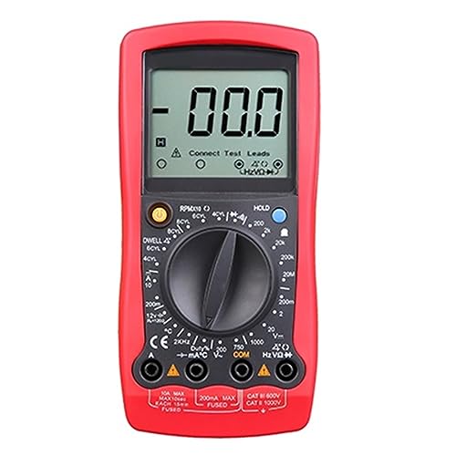 DWELL RPM バッテリー チェック付き LCD 自動車ハンドヘルド マルチメータ AC/DC 電圧計テスター メーター(109)