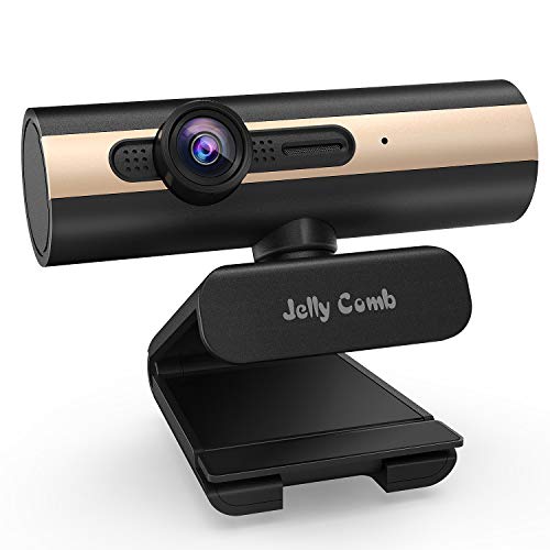 Webcam 1080P Full HD, Jelly Comb Computer Camera USB Web Camera with Built-in