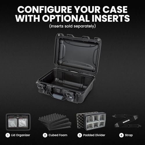 Image of NANUK 915 Empty Hard Case, IP67 Waterproof, Dustproof and Impact Resistant, 13.8 inch x 9.3 inch x 6.2 inch - Rugged Construction for Ultimate Protection, Made in Canada - Black