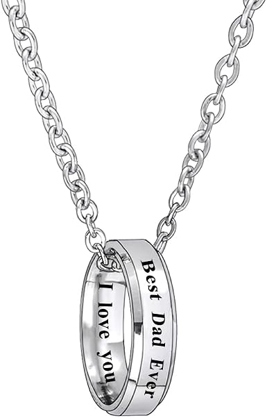 BESPMOSP Best Dad Ever Necklace Dad 