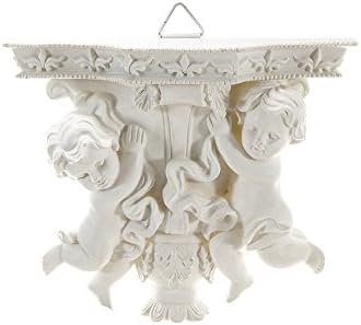 Mega Crafts Religious Wall Décor Angel Figurines Plaque | Poly Resin Construction | Hang Or Wall Mount Via The Hanging Loop | For Praying, Home Décor, Housewarming Gift, Meditation & More