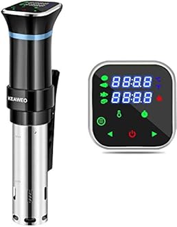 Sous Vide, 1100W Sous Vide Machine Thermal Immersion Circulator Water Bath Cooking, Quiet Slow Cooker, Accurate Temperature Time Control, Menu Function, Energy-Efficient, Foolproof Juicy Meals