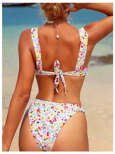 SOLY HUX Women's Floral Print Bathing Suit Underwire Bikini Sets Two Piece Swimsuit2