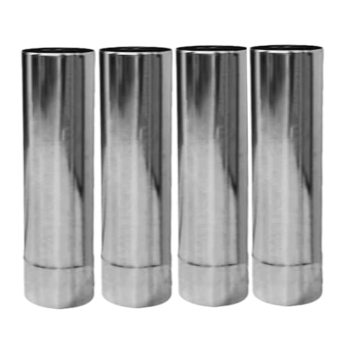 AWISEFULL 4 pcs Wood Stove Pipe 3.5" Thickness Stainless Steel Stovepipe Chimney Extension for OutdoorWood Burning Stove