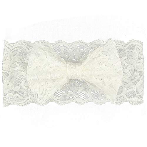 Kewl Fashion Baby Girl's Elegant Lace Bow Knot Headband For Birthday Party Photography (White) #TOP3