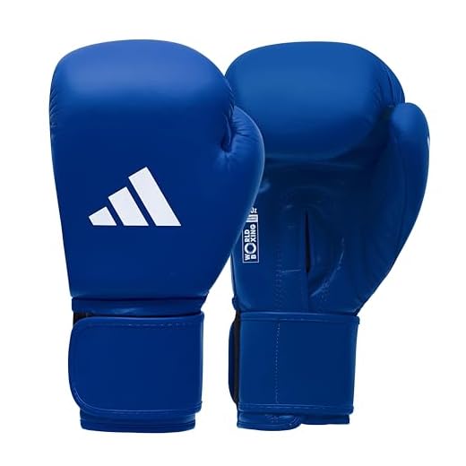 adidas AIBA Boxing Gloves Boxhandschuhe, Blau, 12 oz