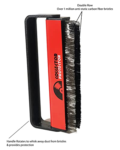 Collector Protector Vinyl Record Cleaner Kit | Vinyl Cleaning Kit | Anti Static Carbon Fiber Vinyl Record Brush & Lp Cleaning Solution #TOP2