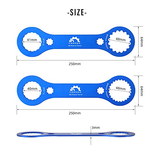 BB Wrench Tool, Romacci Chave inglesa BB DUB para bicicleta Chave multifuncional para suporte inferi