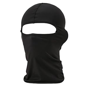 Balaclava Tactical Face Mask Hood Neck Gaiter 1 Pack (Black)
