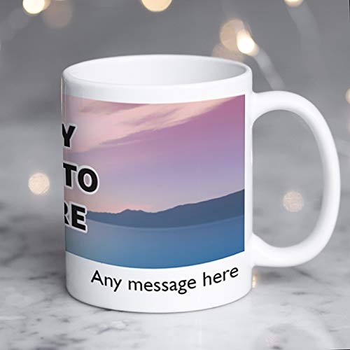 Image of Thoughtful Gifts Personalised Landscape Photo Mug – Add 1 Photo & Special Message – Custom Coffee Cup for Birthday, Anniversary, or Keepsake Gift