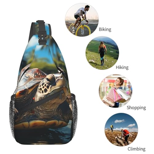 Mochila bandolera pequeña negra para senderismo miniatura 6