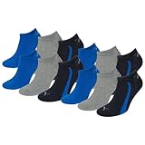 PUMA Unisex Winner Sneaker Sport Socken Sportsocken 12er Pack navy / grey / strong blue 523 - 43/46