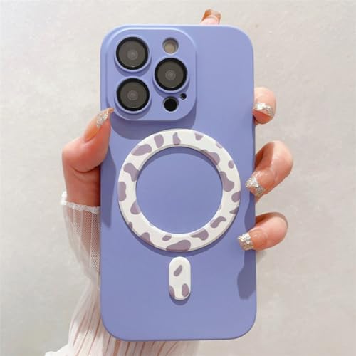 Coque iPhone 15 Pro Max ultra fine givrée violette avec protection caméra