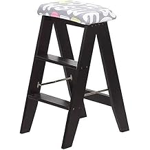 Step Stool Folder Chair for Step Ladder Stool / 3-Roll Ladder Stool Dining Chair Wooden Staircase Seat Gardening Heavy Duty Loader Max. 150 Kg Step Stool/2