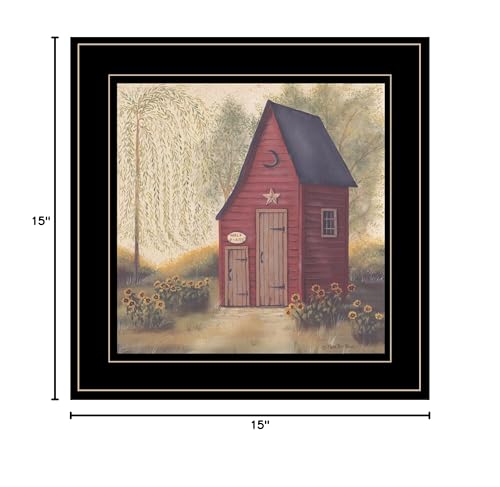 Trendy-Decor-4U-Folk-Art-Outhouse-II-Framed-Wall-Art-for-Living-Room-Home-Wall-Decor-Framed-Print-for-Bedroom-by-Pam-Britton-Black-Frame Trendy Decor 4U Folk Art Outhouse II Framed Wall Art for Living Room Home Wall Decor Framed Print for Bedroom by Pam Britton Black Frame