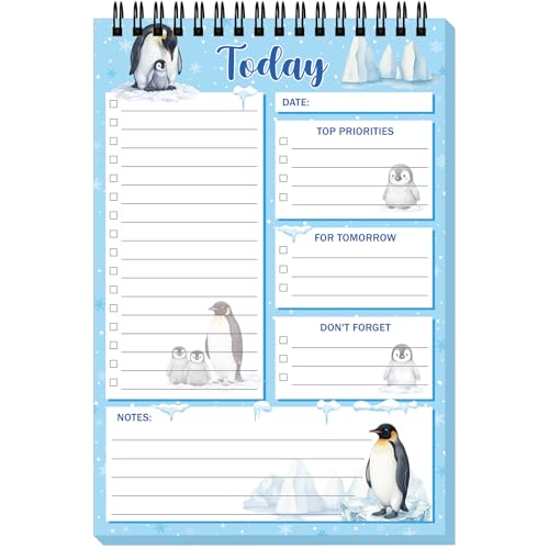 Gueevin Cute Penguin To Do List Notepad, Daily Task Organizer