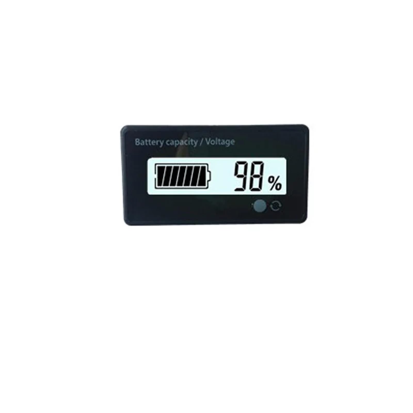 Prozent- und Spannungsanzeige mit Doppelanzeige, 6–63 V, grün/blau/weißes LCD-Display, 1 Stück(White)