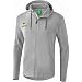 Produktbild ERIMA Herren Jacke Essential Kapuzensweatjacke, hellgrau melange/twist of lime, XXL, 2071809