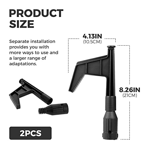 Yetaha 2Pcs Boat Hook Attachment, 8.26" X4.13" Black Nylon Hook Head Replacement, Handy Hook Boating Accessories For Extension Pole #TOP1