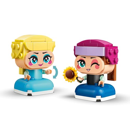 Image of LEGO ǀ Disney Frozen Mini Anna & Elsa - 2 Brick-Built Frozen Toy Characters for Ages 5+ - 43284