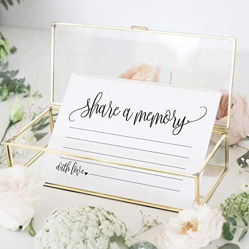 Bliss Collections Share A Memory Cards, Heart Script, Cards For Weddings, Showers, Birthdays, Celebration Of Life, Funeral, Retirement, Going Away And Graduation Memories, 4"X6" (Pack Of 50) #TOP2