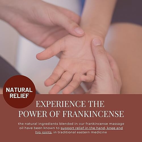 Essentially KateS Frankincense Massage Oil 8 Fl Oz - Knees, Elbows, HIPS, Hands, Shoulders and Legs - 100% Pure Frankincense Oil Relaxes Soreness and Stiffness