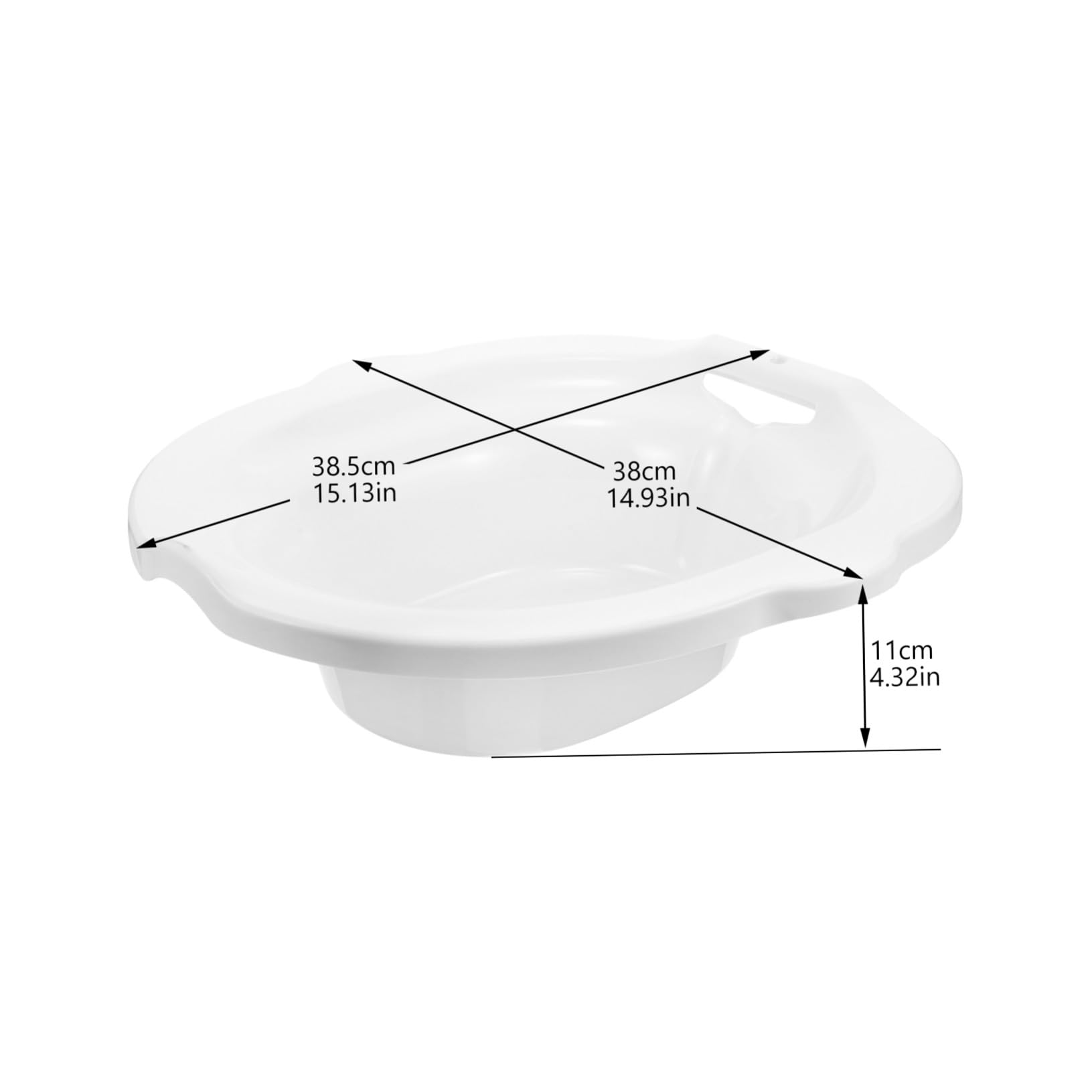 Baño de Asiento Plegable para Inodoro PP Blanco para Posparto