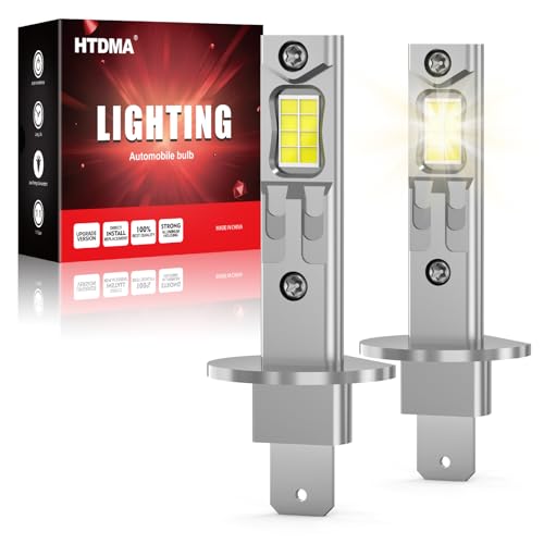 Latest upgraded H1 bulb, 32000LM ultra bright, 6500K white,1:1 size,no adapter required, plug and play, fog bulb, 2 packs