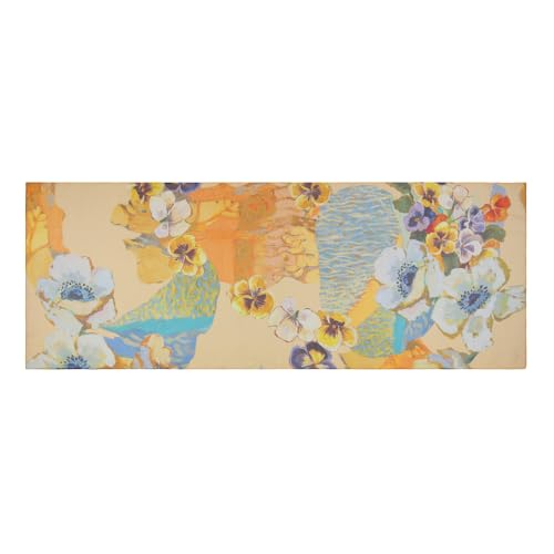 JWSilk Long Silk Chiffon Scarf Floral Print2