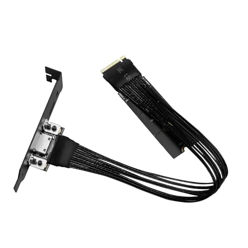 SFF-8611 OCuLink �����P�[�u�� 64Gbps, �n�[�t�n�C�g�o�b�t�� 30CM | �J�[�h�p�� 4i �����P�[�u���A���b�v�g�b�v�p�� PCIe Gen4 64Gbps �A�_�v�^�[ �P�[�u�� - SFF-8611 �A�_�v�^�[
